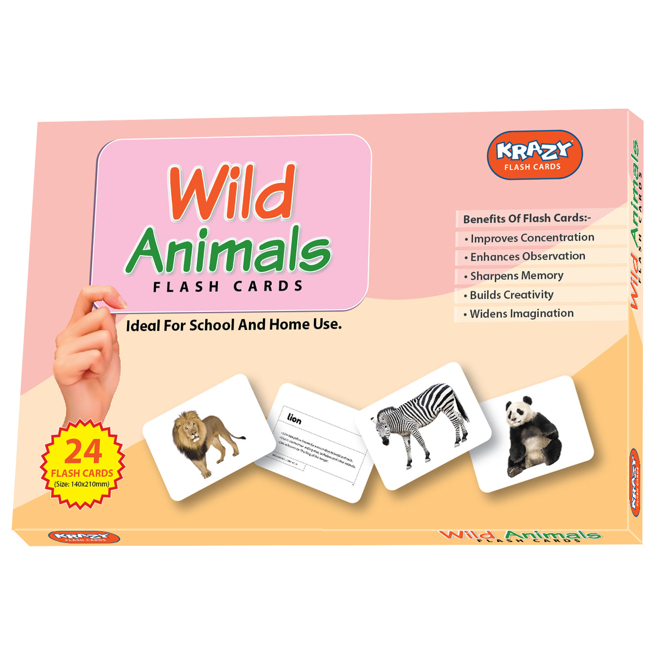 Hungry Brain Wild Animals Flash Cards
