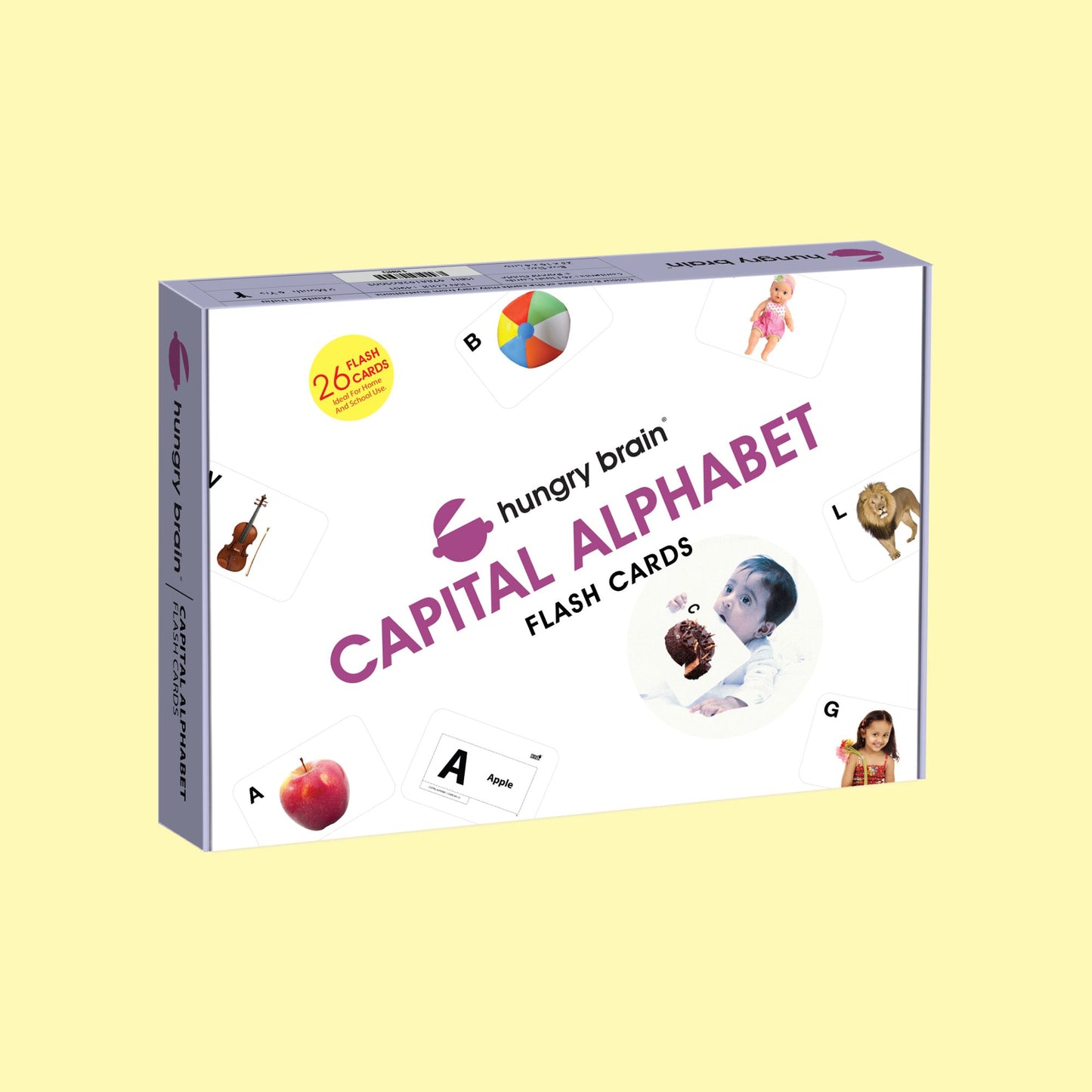 Hungry Brain Capital Alphabet Flash Cards