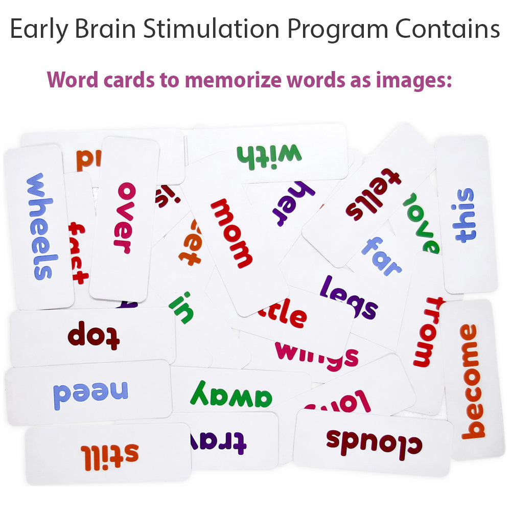 early brain stimulation word cards for babies