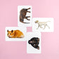 set of farm animals flashcards
