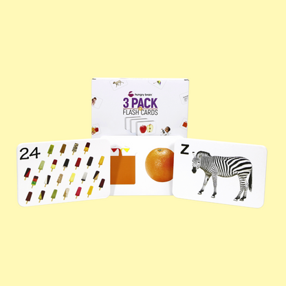Jumbo quantum Flash cards Combo Pack for kids and toddlers (set of 3)