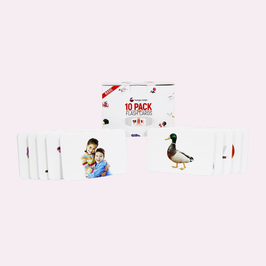 Our set of 10 Pack of flashcards for baby is great for learning.